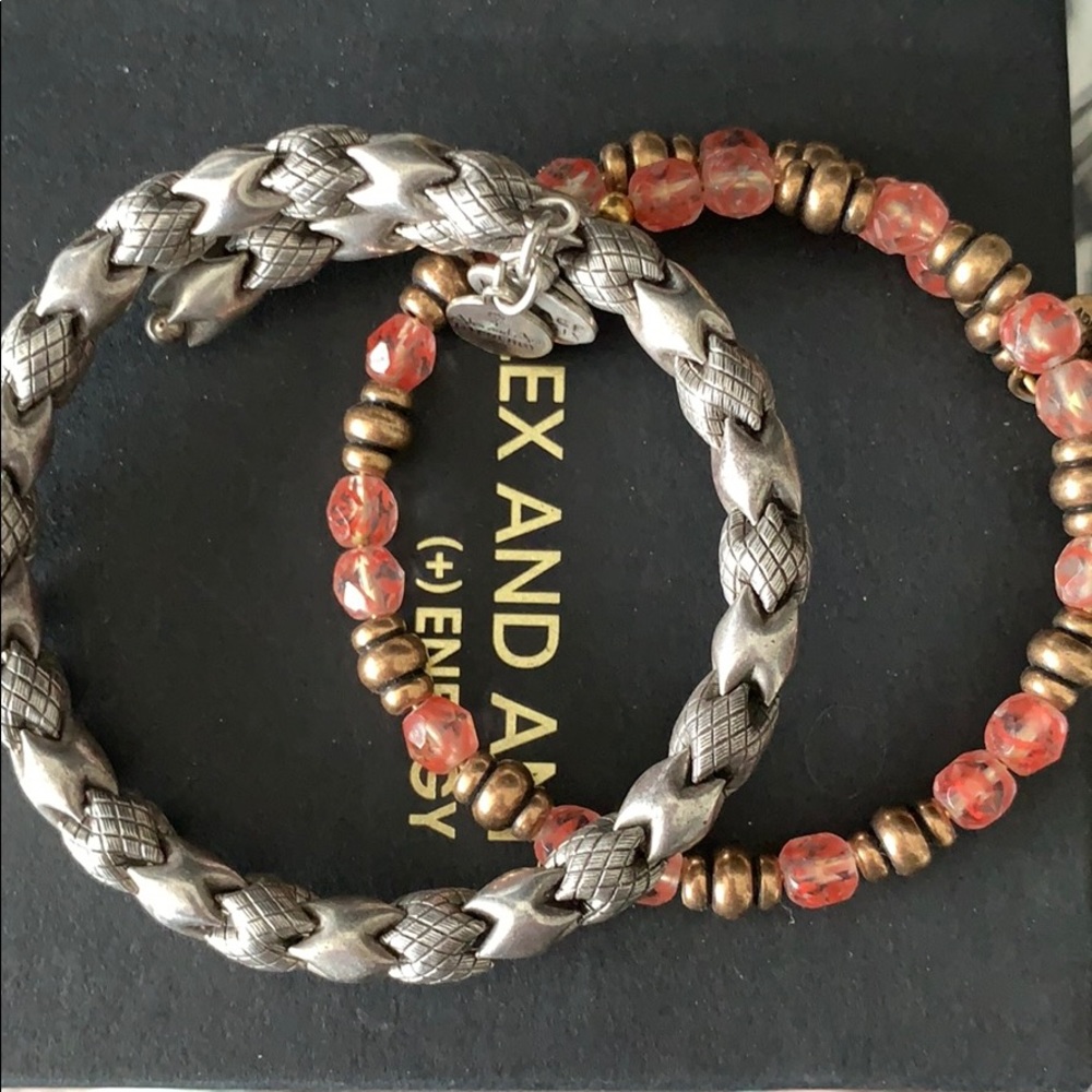 Two Alex and ani bracelets